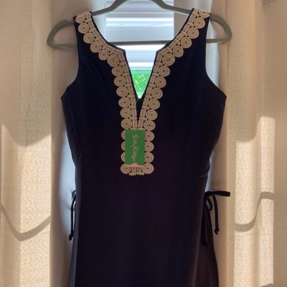 NWT Lilly Pulitzer Donna Romper in True Navy (0) - Picture 1 of 4